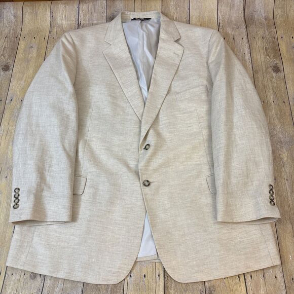Jos A Bank Linen Wool Blazer 50R - Picture 1 of 9